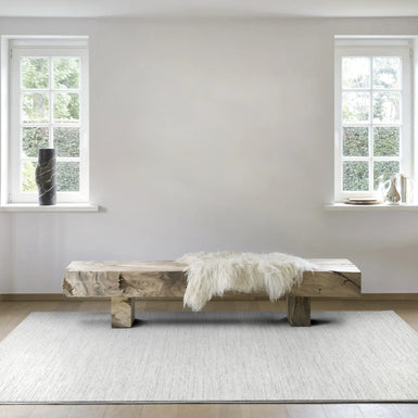 Abrash Design Off White and Light Grey Colour Rug