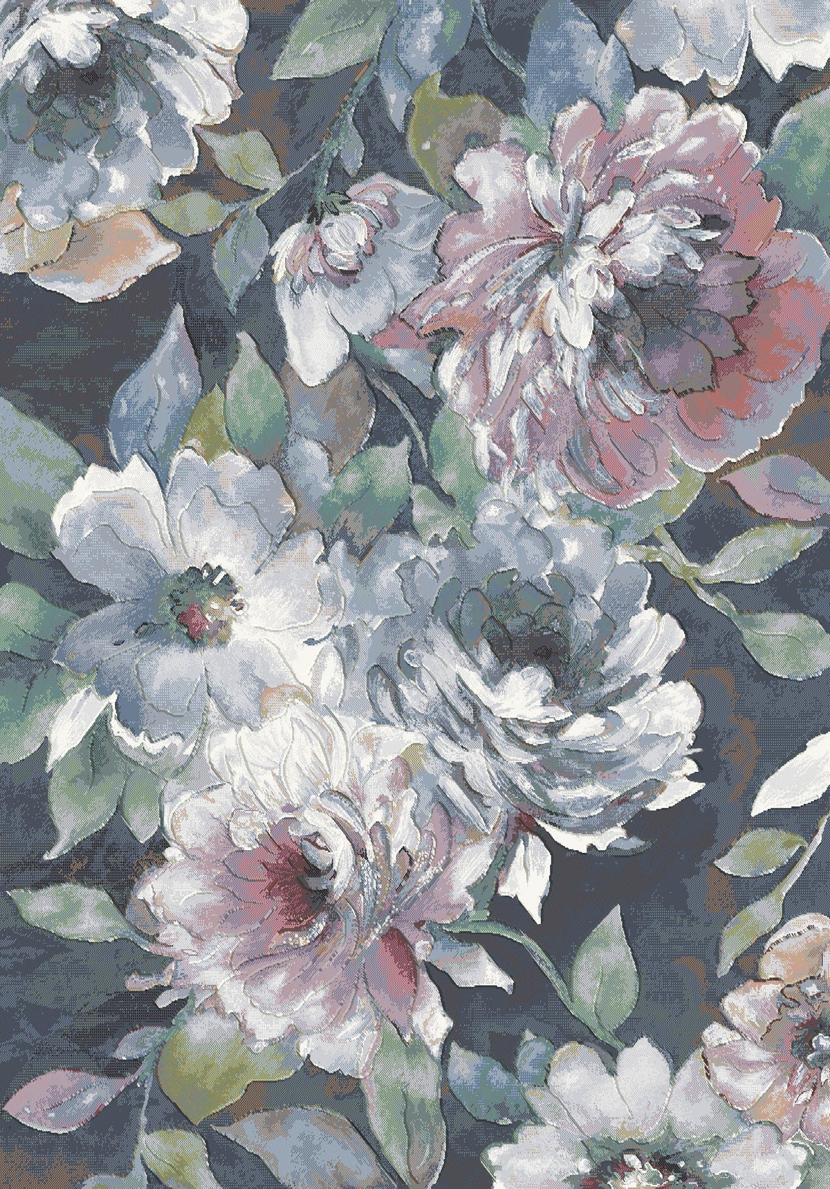 Multicoloured Floral Modern Style Argentum Rug
