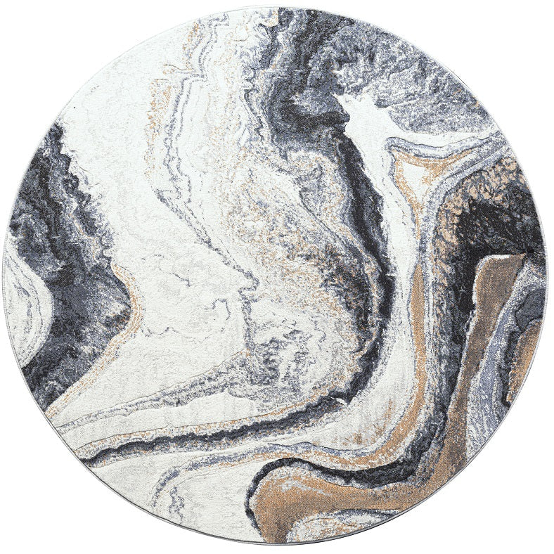 Contemporary Design Argentum Round Rug
