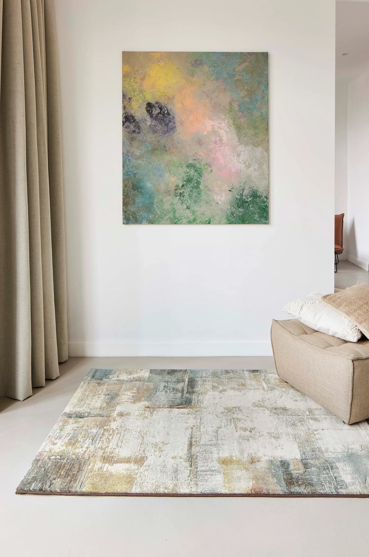 Funky Abstract Multi Coloured Design Argentum Rug