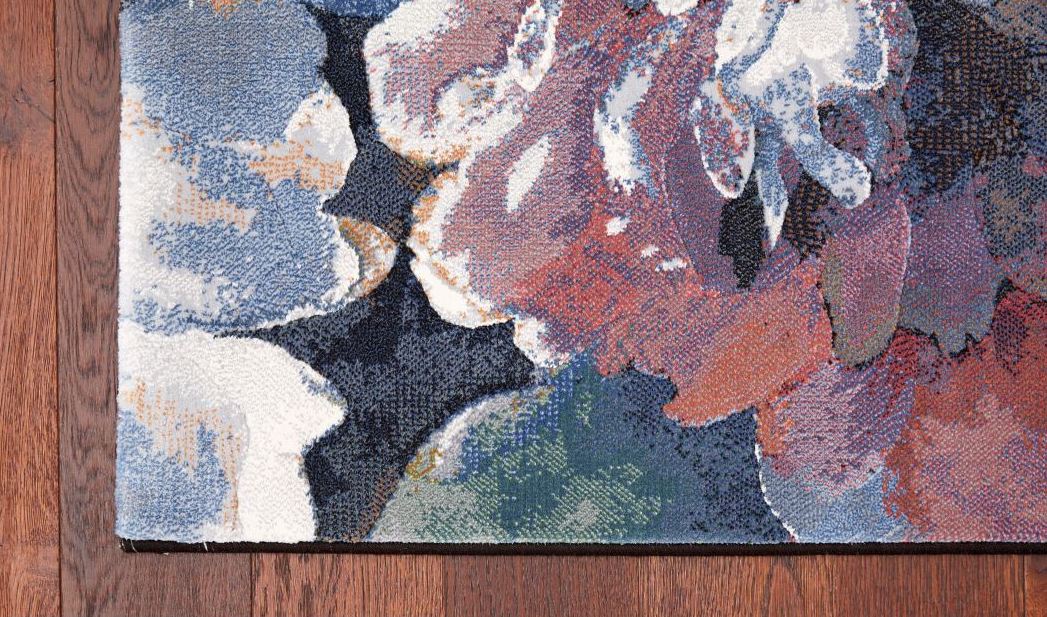 Multicoloured Floral Modern Style Argentum Rug