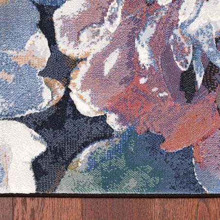 Multicoloured Floral Modern Style Argentum Rug