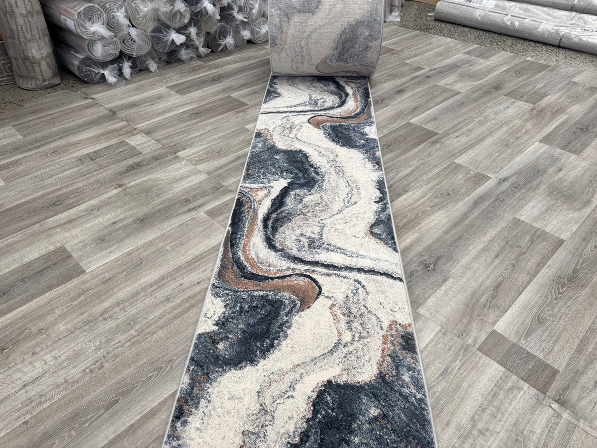 Argentum Hallway Runner Size: 67cm wide x Cut to order