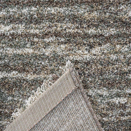 Modern Earth Tone Textured Mehari Rug