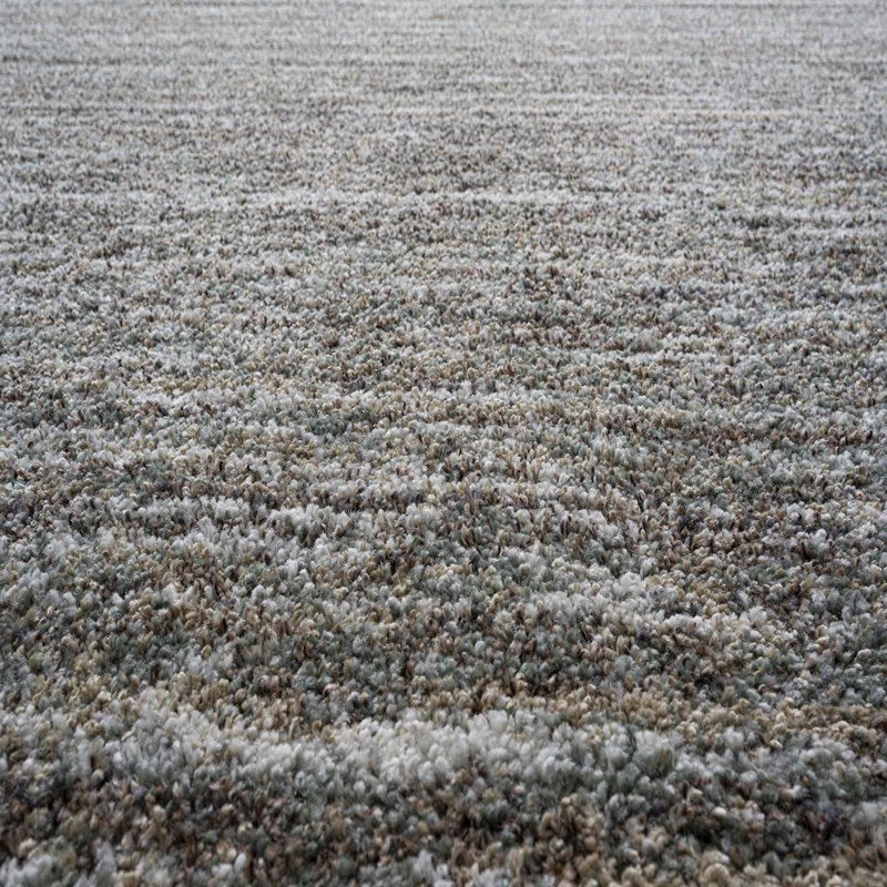 Modern Earth Tone Textured Mehari Rug