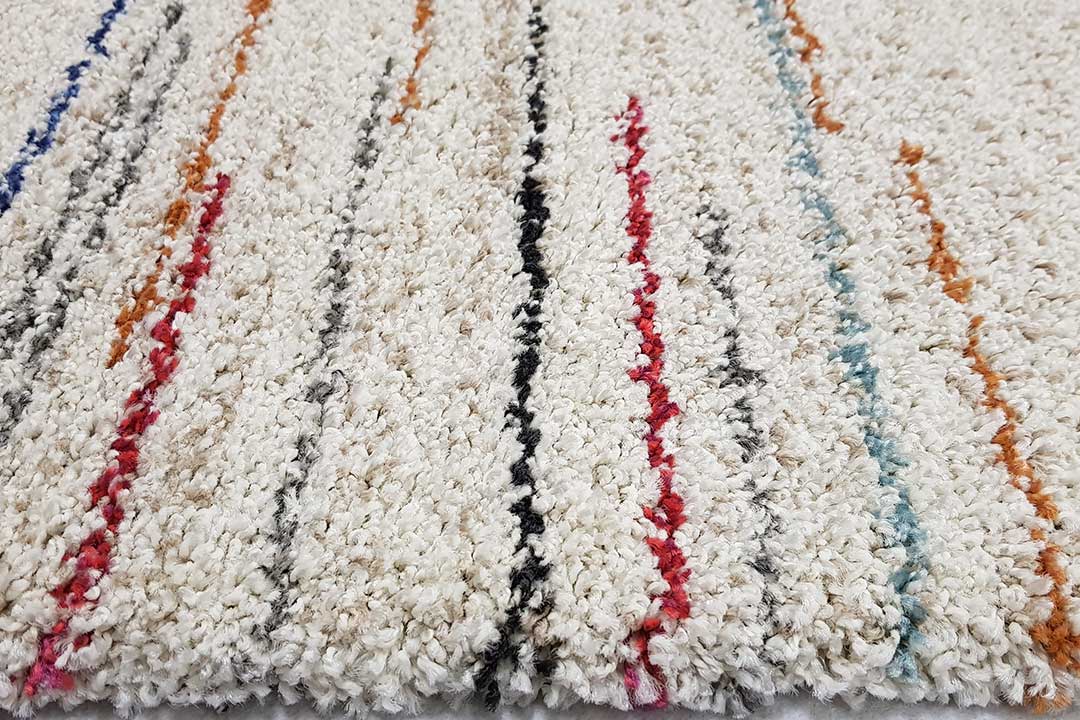 Thick Modern Multi Colour Shaggy Rug Size: 133x195cm
