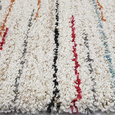 Thick Modern Multi Colour Shaggy Rug Size: 133x195cm