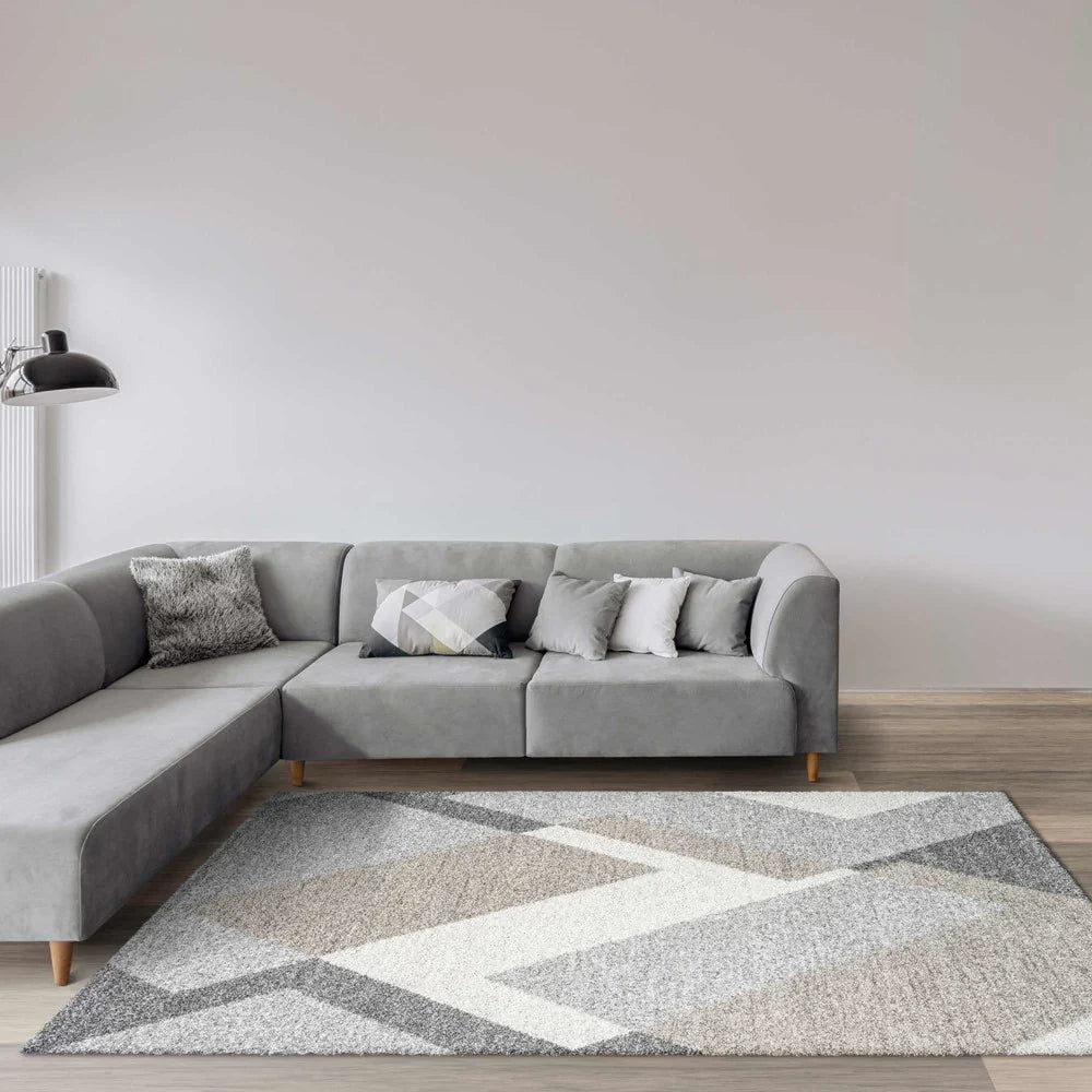 Geometric Design Mehari Shaggy Rug