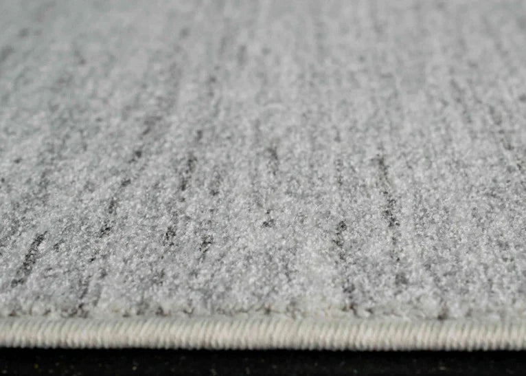 Abrash Design Off White and Light Grey Colour Rug