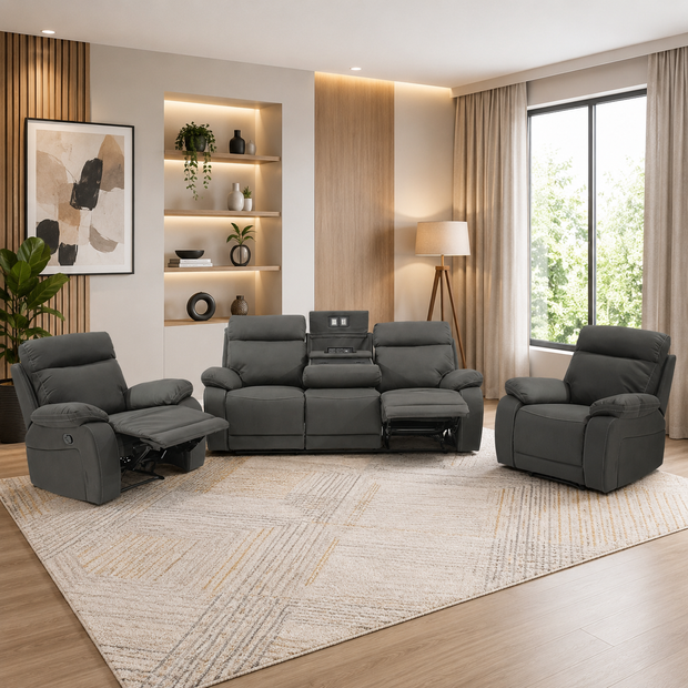 Atlanta 3 Piece Reclining Sofa
