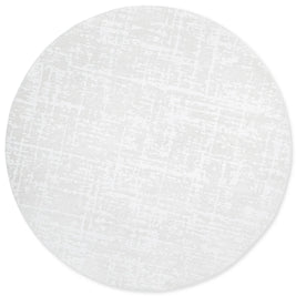 Modern Luxurious Textured Trentino Ivory Round Rug