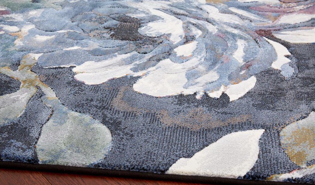Multicoloured Floral Modern Style Argentum Rug