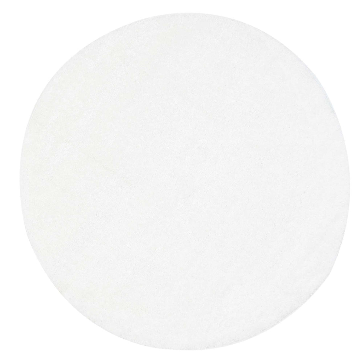 Dream Shaggy White Colour Turkish Round Rug