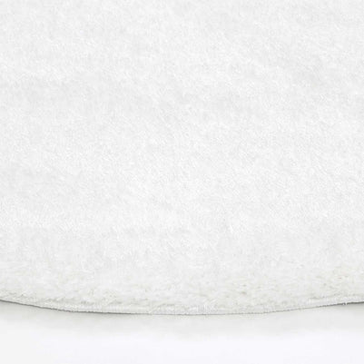 Dream Shaggy White Colour Turkish Round Rug