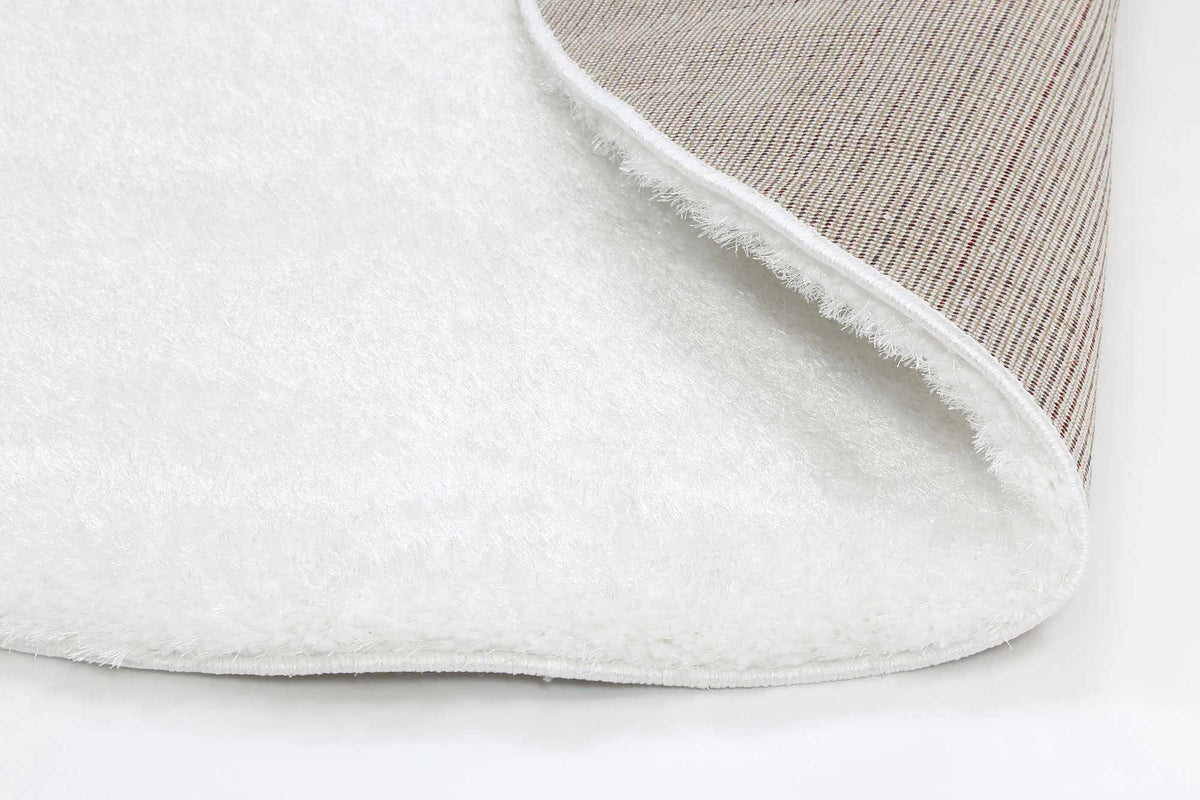 Dream Shaggy White Colour Turkish Round Rug