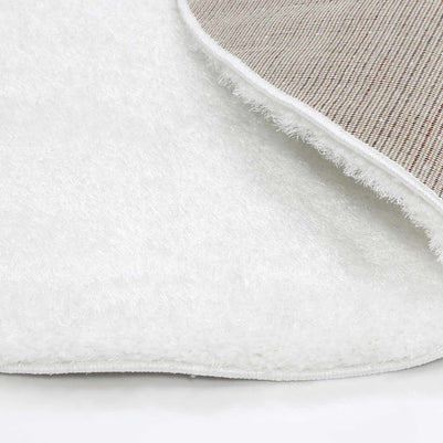 Dream Shaggy White Colour Turkish Round Rug