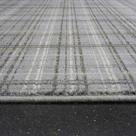 Textured Plaid Pattern Harmony Rug