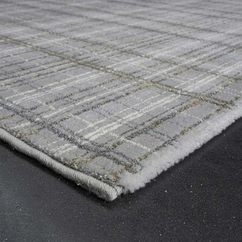 Textured Plaid Pattern Harmony Rug