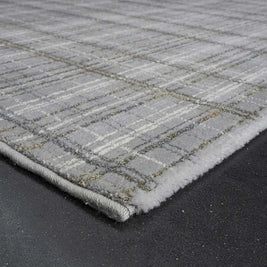 Textured Plaid Pattern Harmony Rug