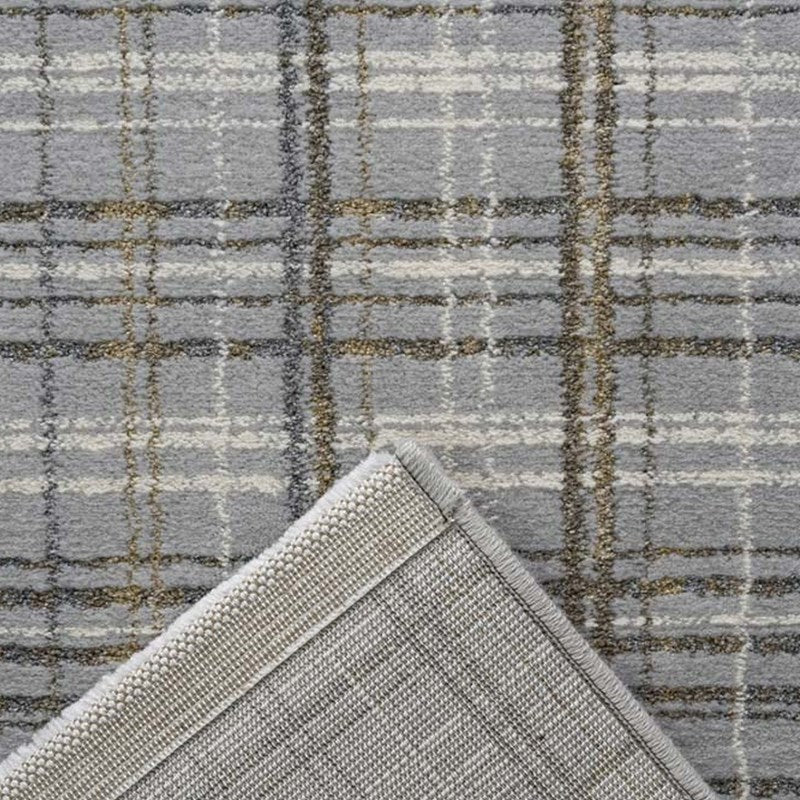 Textured Plaid Pattern Harmony Rug