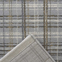 Textured Plaid Pattern Harmony Rug