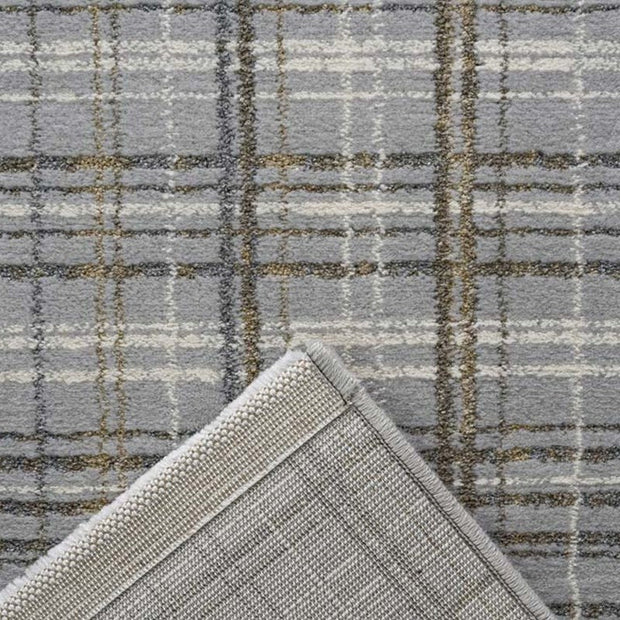 Textured Plaid Pattern Harmony Rug