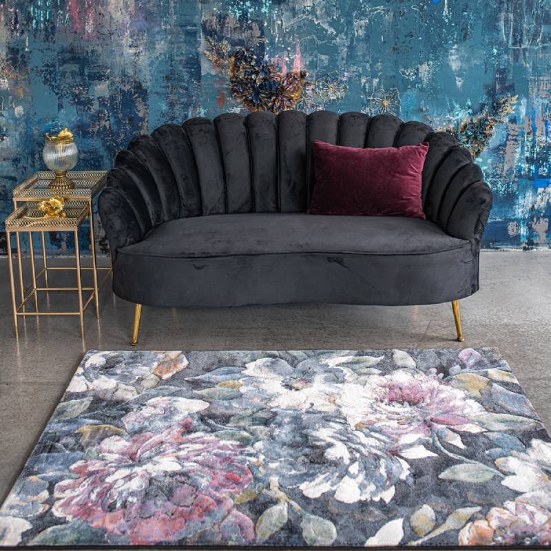 Multicoloured Floral Modern Style Argentum Rug