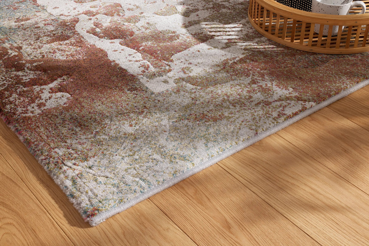 Distressed Canvas Argentum Rug