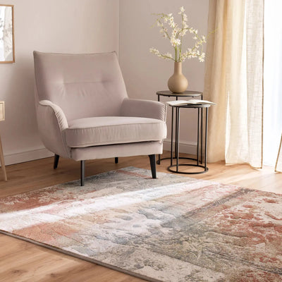 Distressed Canvas Argentum Rug