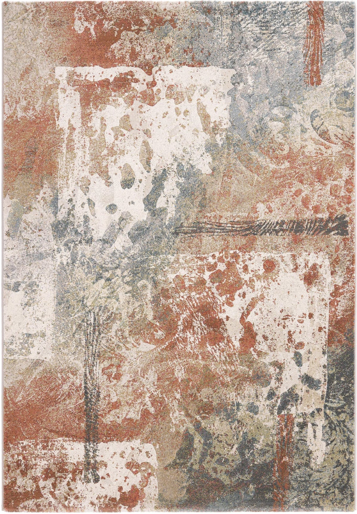 Distressed Canvas Argentum Rug