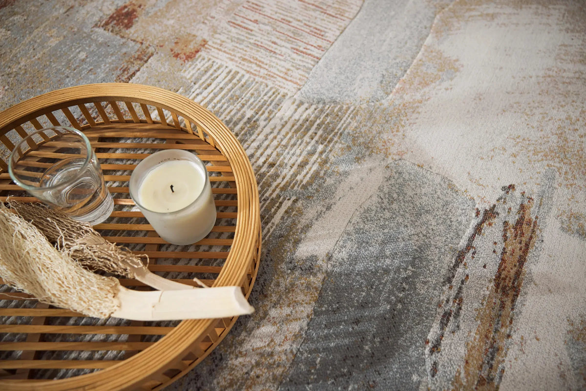 Funky Abstract Design Argentum Rug