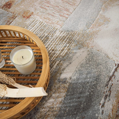 Funky Abstract Design Argentum Rug