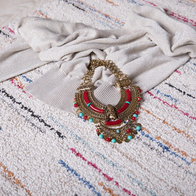 Thick Modern Multi Colour Shaggy Rug Size: 133x195cm