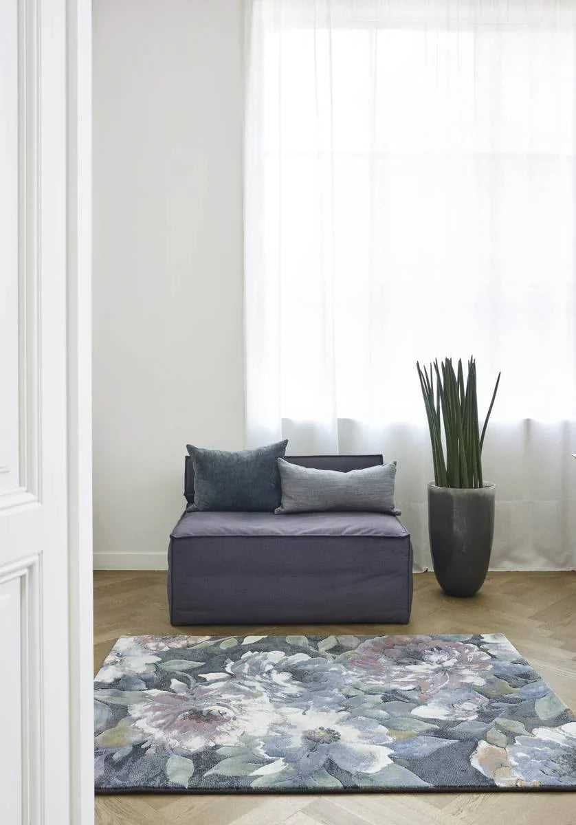 Multicoloured Floral Modern Style Argentum Rug