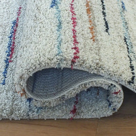 Thick Modern Multi Colour Shaggy Rug Size: 133x195cm