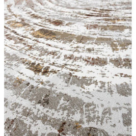 Rustic Swirl Pattern Platinum Rug