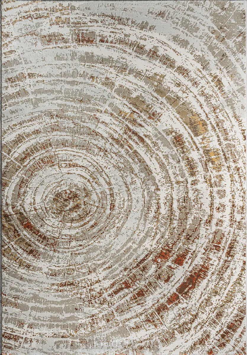 Rustic Swirl Pattern Platinum Rug
