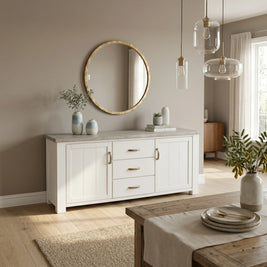 Acacia Solid Wood Large Buffet Table