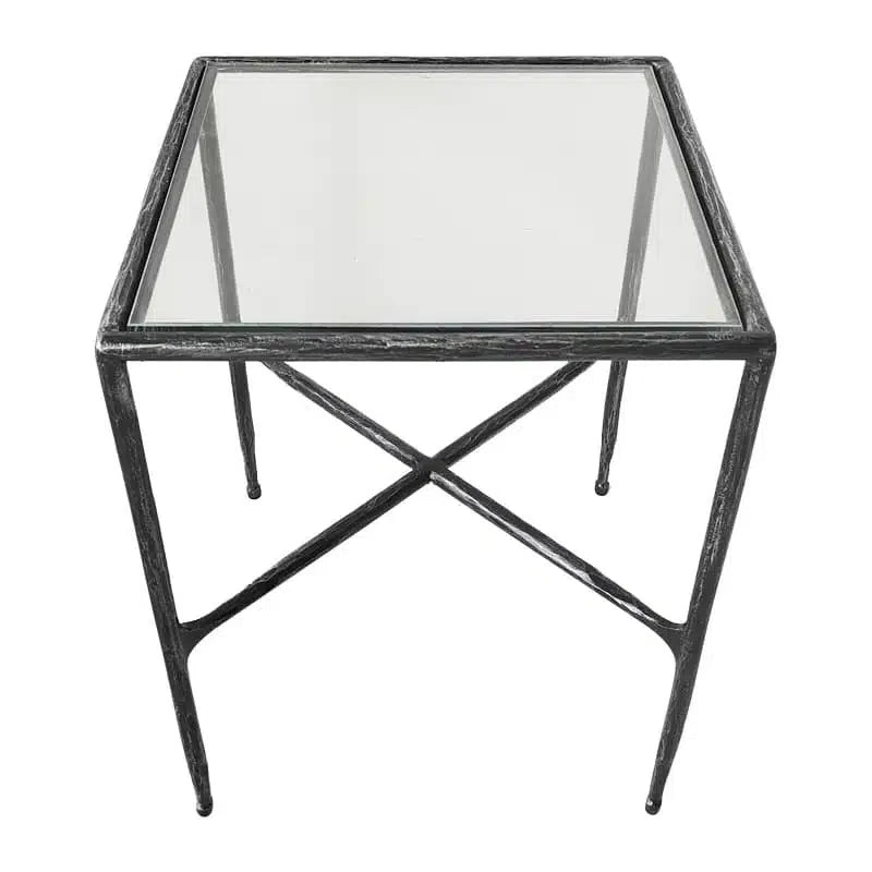 Rosta Side Table – Black & Silver