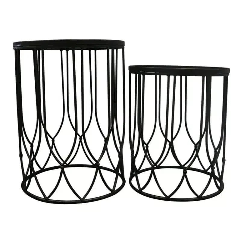 Chang Set of 2 Tables – Burnt Gold
