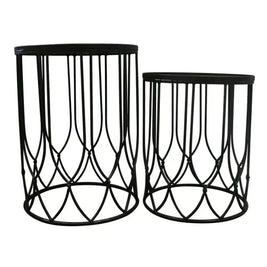 Chang Set of 2 Tables – Burnt Gold