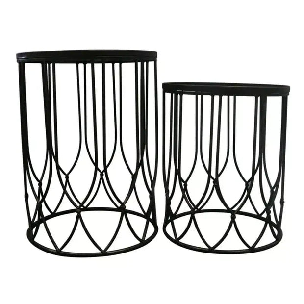 Chang Set of 2 Tables – Burnt Gold