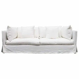 Long Island Sofa White Linen