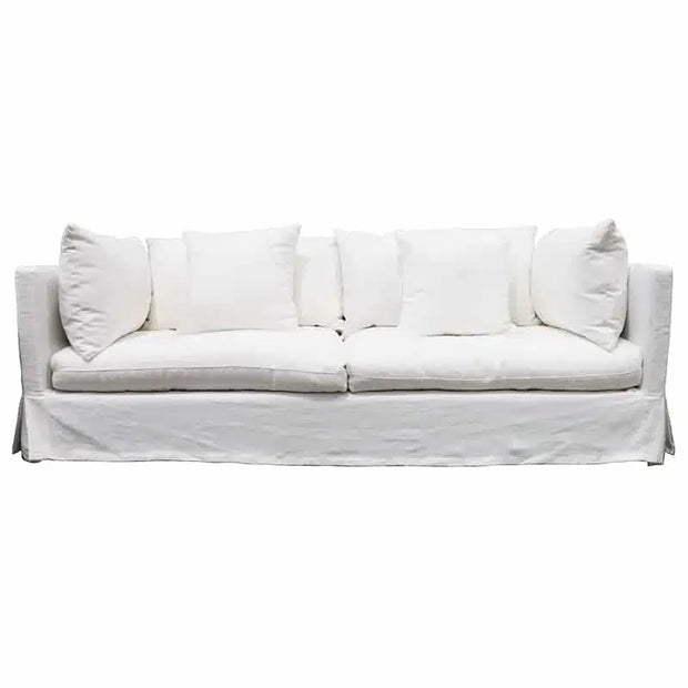 Long Island Sofa White Linen