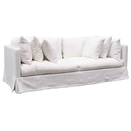 Long Island Sofa White Linen