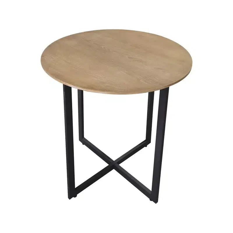 Macey Coffee Table Set – Light Oak & Black Frame