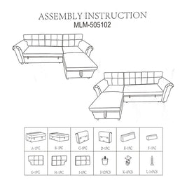 Monnaco Sofa Bed with Storage