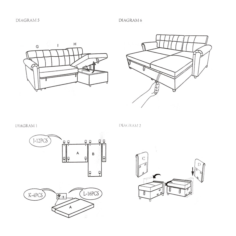 Monnaco Sofa Bed with Storage