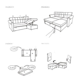 Monnaco Sofa Bed with Storage