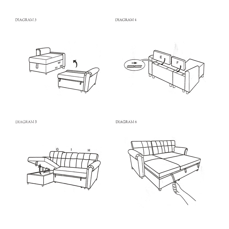 Monnaco Sofa Bed with Storage